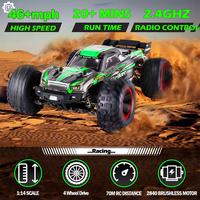 4X4 Fast RC Truck 1:14 Scale RC Cars 46+mph Brushless Remote Control Car 2.4 GHz All Terrains RC Buggy Off-Road Hobby RC Truc...