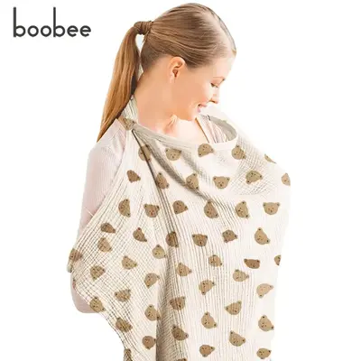 Cartoon Print Nursing Cover, Multifunctional Baby Feeding Cover, Breathable Nursing Apron for Car Seat, Stroller, Shopping Ca...