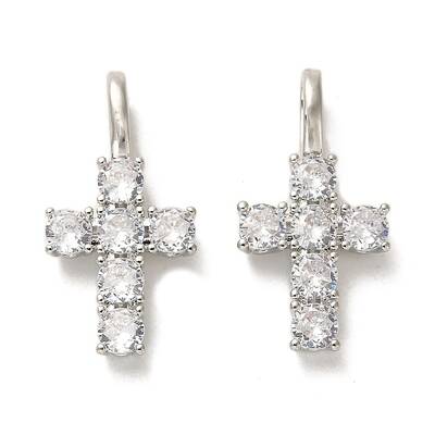 Brass Micro Pave Cubic Zirconia Pendants