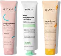 Boka Fluoride Free Toothpaste Nano Hydroxyapatite, Helps Remineralize, Sensitive Teeth, Whitening - Ela Mint, Orange Cream, W...