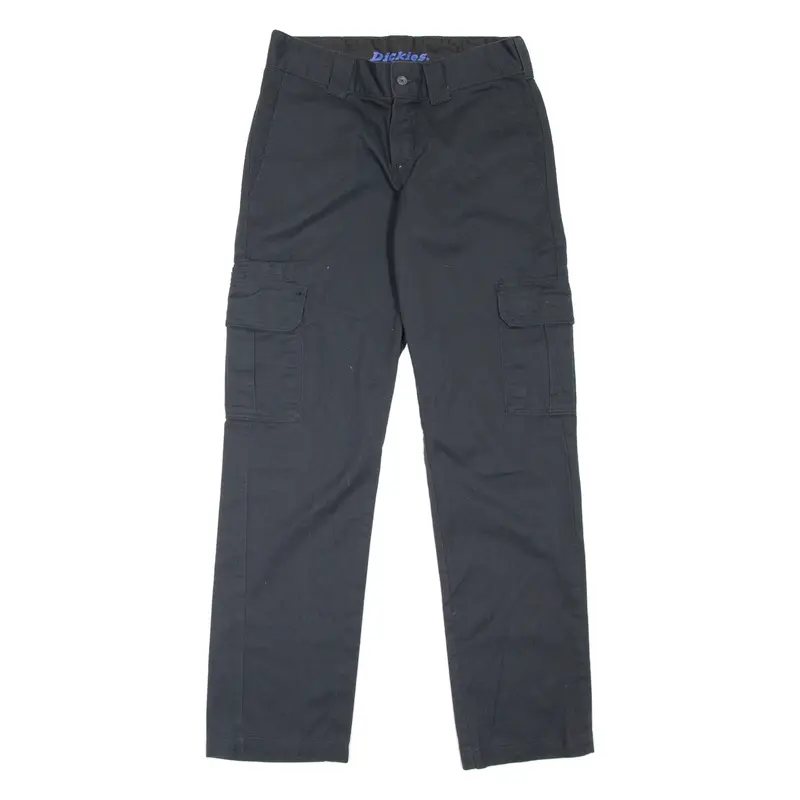 DICKIES Cargo Workwear Womens Trousers Black Slim Straight W29 L32