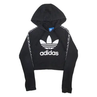 ADIDAS ORIGINALS Womens Black Hoodie UK 8