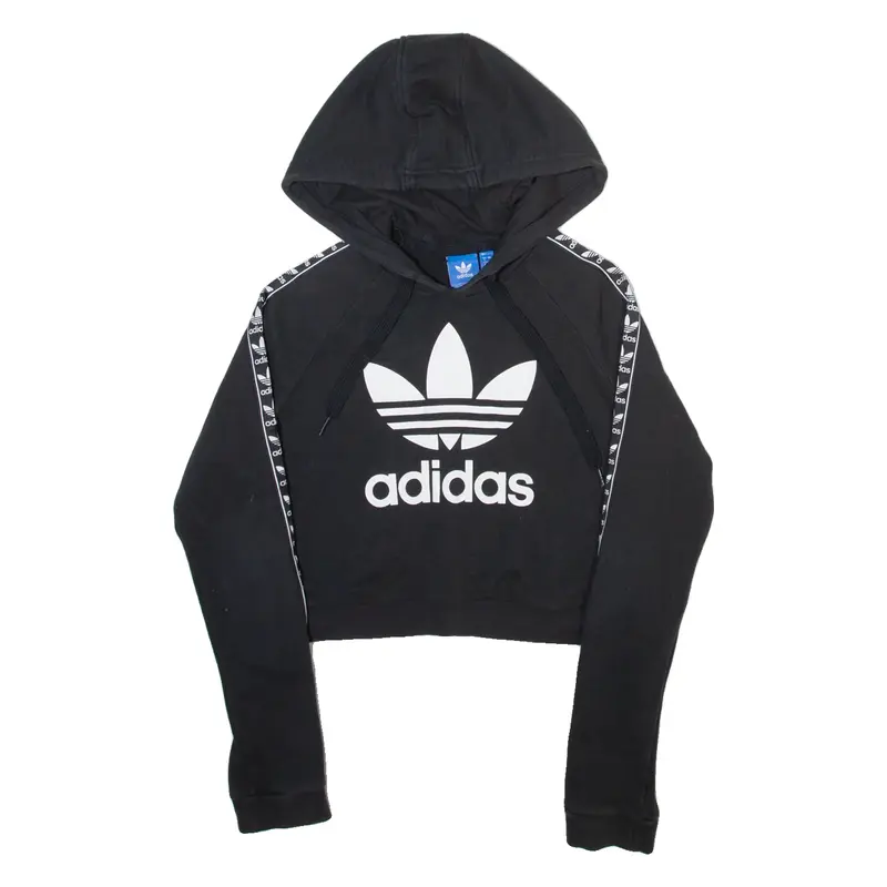 ADIDAS ORIGINALS Womens Black Hoodie UK 8