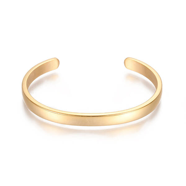 Ion Plating(IP) 304 Stainless Steel Cuff Bangles