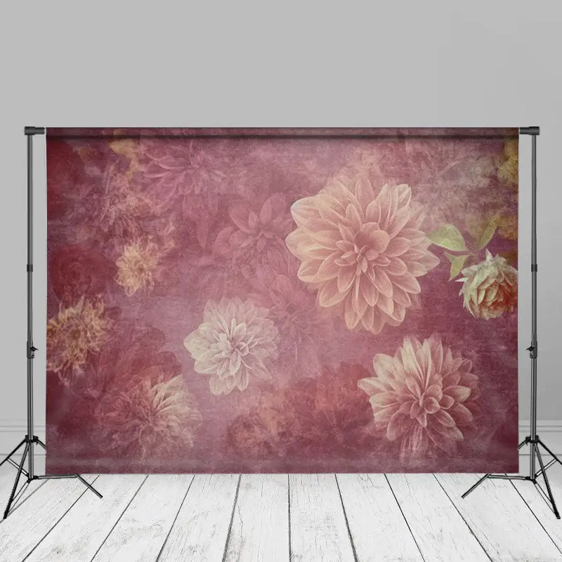 Floral Pink Abstract Fine Art Backdrop For Maternity - Aperturee