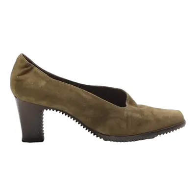 FRANCO AZZARETTO Court Heels Green Suede Womens UK 3.5