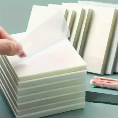 Clear Notepad, 50 Sheets/set Transparent Notebook, Portable Notepad for Home Dormitory School Office