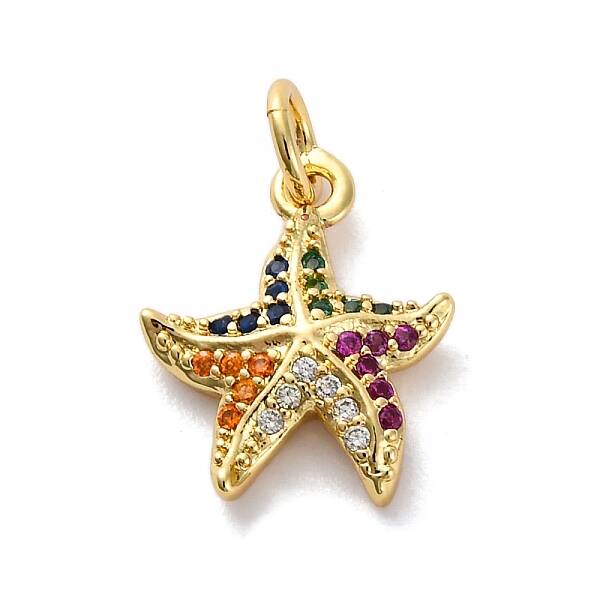 Brass Micro Pave Cubic Zirconia Pendants