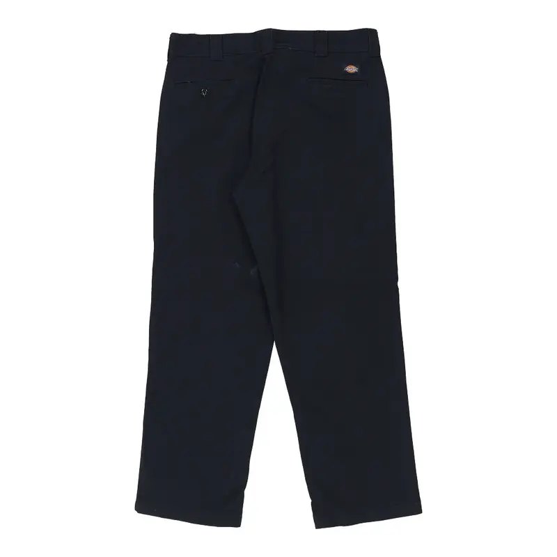 Flex Dickies Trousers - 38W 31L Navy Cotton Blend