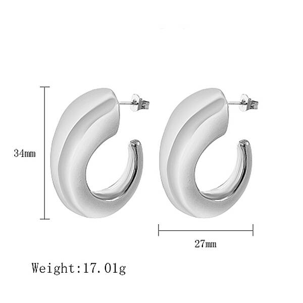 Non-Tarnish 304 Stainless Steel Stud Earrings