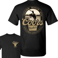 Coors Banquet Western Cowboy Vintage Graphic Shirt Casual Top Classic
