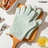 Silicone Oven Glove, 1 Count Heat Resistant Oven Mitt, Home Kitchen Baking Cooking Food Tool