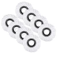 Mop Accessories-- 4/8 pieces Microfiber Mop Heads (Not Including Mop Base)  Wet Use Spin Mop Replacement Head Refill Pack Spi...