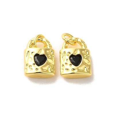 Brass Micro Pave Cubic Zirconia Pendants
