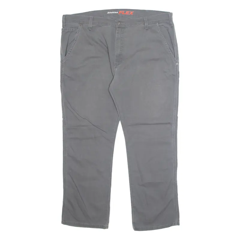 DICKIES Carpenter Workwear Mens Trousers Grey Regular Straight W40 L30