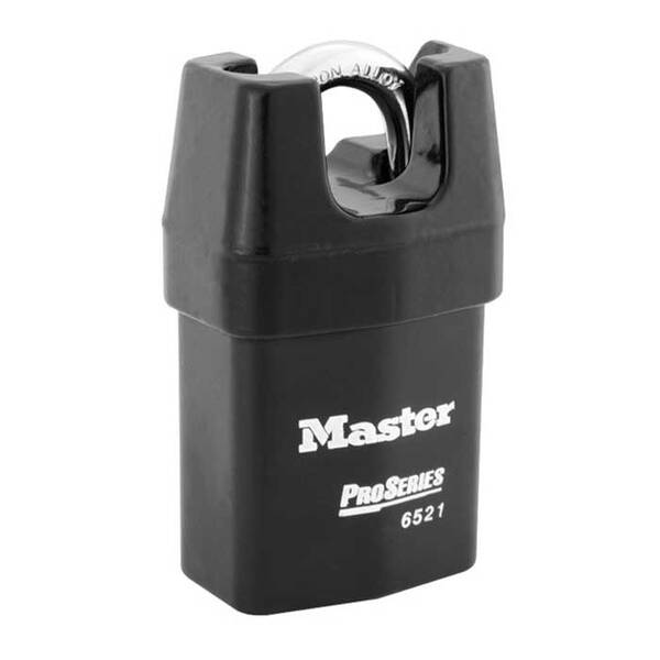 Master Lock Pro Series Shrouded Shackle Ic Padlock Laminated Steel, Interchangeable Core, Less Core, Body Width: 2-1/8 (54Mm...
