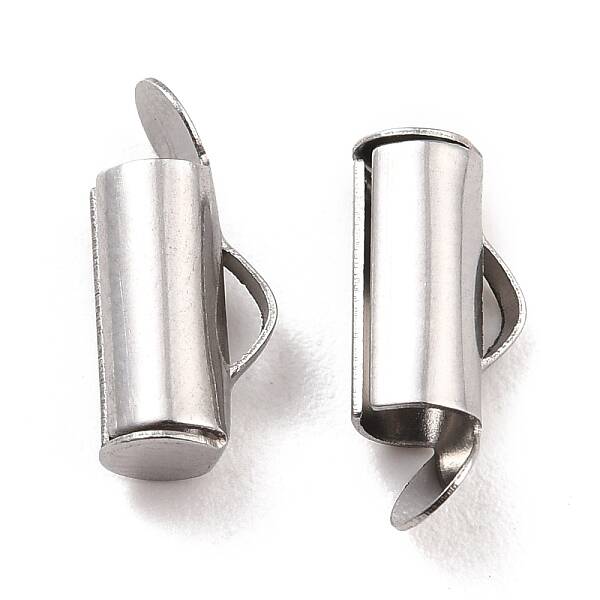 Non-Tarnish 304 Stainless Steel Slide On End Clasp Tubes