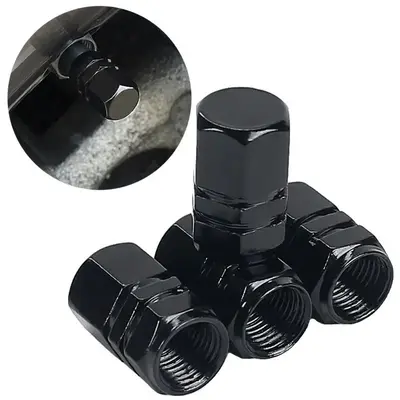 Solid Color Car Tire Valve Cap, Wheel Air Dust Cap, Tyre Rim Stem Cover, Aluminum Alloy Car Tire Valve Cover, Universal Auto ...