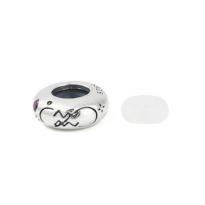925 Sterling Silver Colorful Cubic Zirconia European Beads