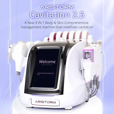 Aristorm 9 in 1 Ultrasonic Cavitation 40K RF Vacuum Body Sculpting Slimming Skin Care Beauty Machine for Spa Salon Studio Hom...
