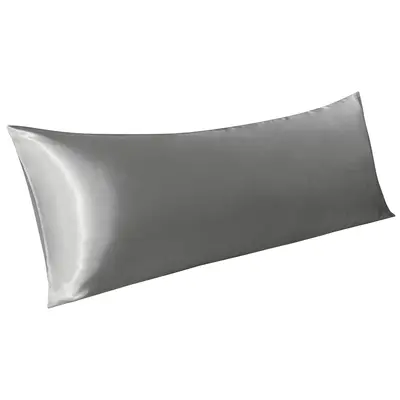Bedsum Satin Body Pillowcase with Envelope Closure, Luxurious and Silky Pillow Case for Hair and Skin, 20x54 inches