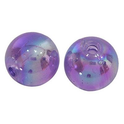 Medium Orchid AB Color Transparent Acrylic Round Beads