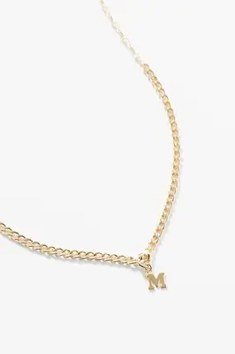 Rhett Initial Necklace | Metal Color: Gold | Style: M