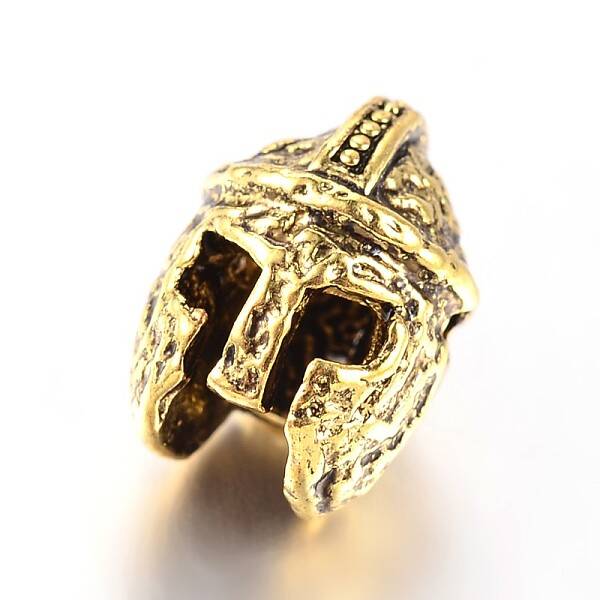 Tibetan Style Alloy Gladiator Helmet Beads