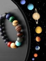 Creative Beaded Bracelet, Universe Galaxy Themed Beaded Bracelet, Fashion Accessories for Both Men & Women for Party, Daily C...