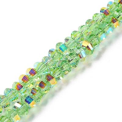 Transparent Electroplate Glass Beads Strands