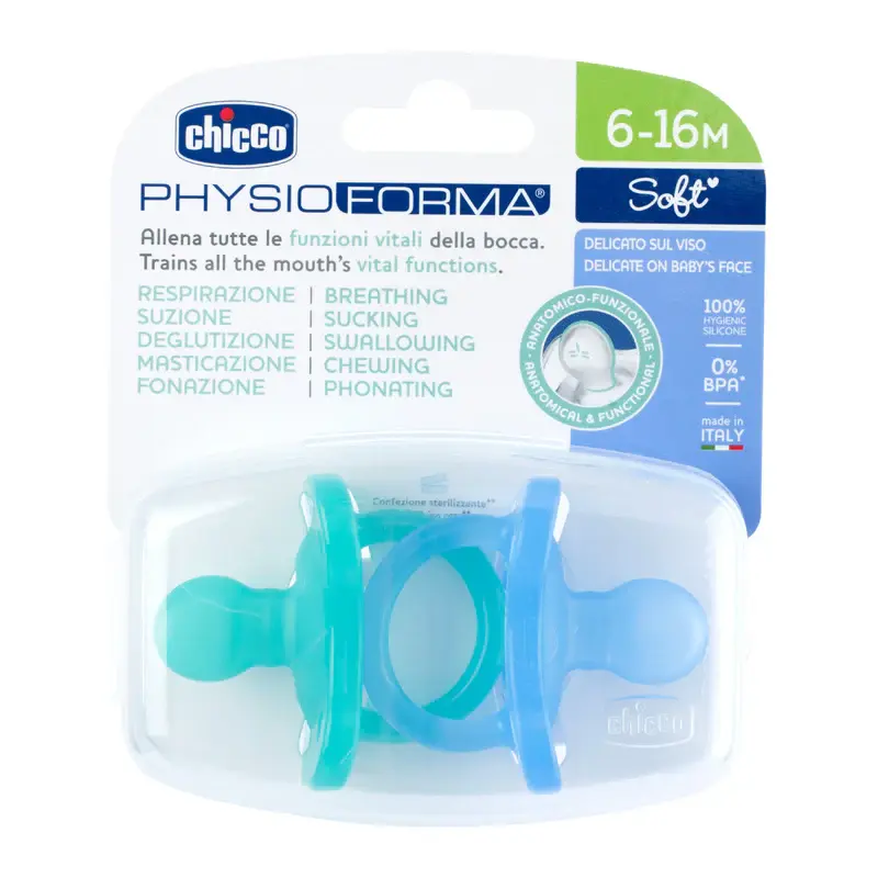 Chicco Physio Soft Silicone Pacifier Blue 6-12 Months