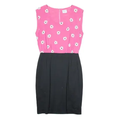 AKRIS Womens Pencil Dress Pink Floral Sleeveless Knee Length S