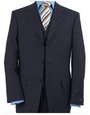 Men Charcoal Classic Fit Pleated Pants - Athletic Fit Suits - Executive Cut Suit