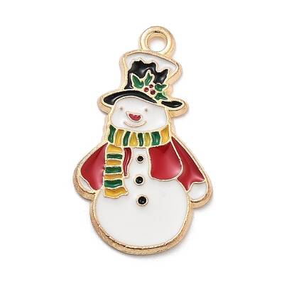 Christmas Theme Alloy Enamel Pendants