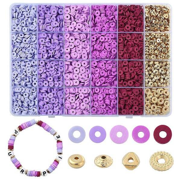 DIY Disc Polymer Clay & CCB Plastic Beads Jewelry Making Findings Kits