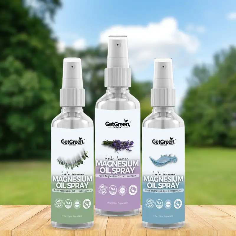 Magnesium Oil Spray (8 fl oz) - Stress Relief, Aches, Discomfort Sleep + Energy (Strong) Vegan, Essential Oil Mineral Spray [...