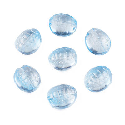 Transparent Spray Painted Glass Beads