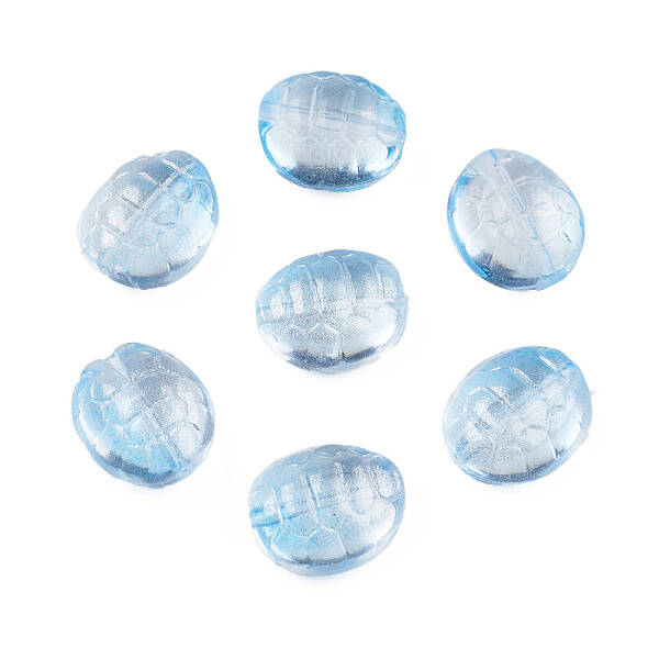 Transparent Spray Painted Glass Beads