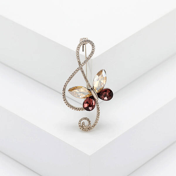 Alloy Rhinestone Safety Pin Brooch