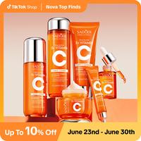 5X Vitamin C Skincare Set, 6-In-1 Skincare Gift Set With Face Cleanser,Toner,Serum,Lotion, Eye & Face Cream, Moisturizing Ski...