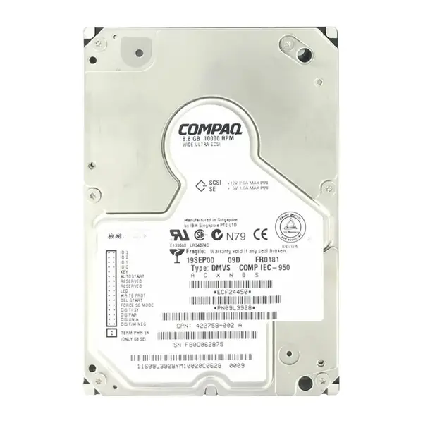 422758-002 HP 8.8GB SCSI 10000 3.5-Inch Hard Drive