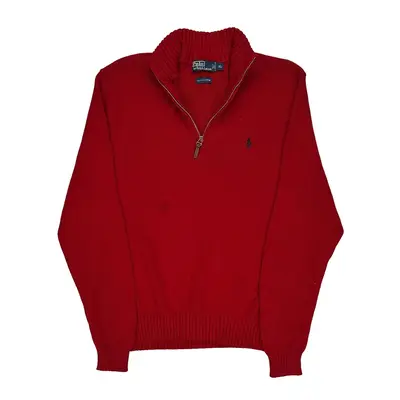 Polo By Ralph Lauren 1/4 Zip - XL Red Cotton