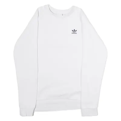 ADIDAS ORIGINALS Mens Sweatshirt White Crew Neck M