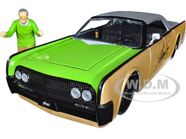 1963 Lincoln Continental Gold and Silver Metallic with Green Hood and \
