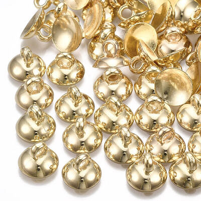CCB Plastic Bead Cap Pendant Bails