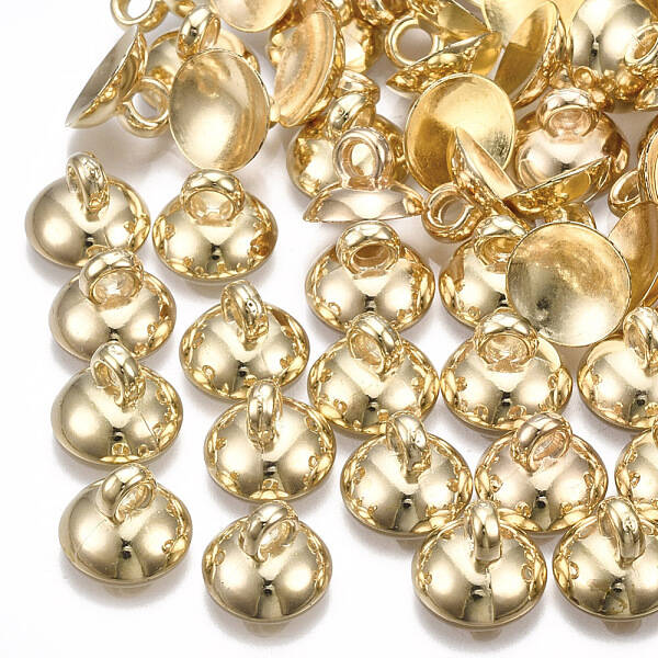 CCB Plastic Bead Cap Pendant Bails