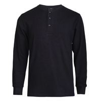 Men's Cotton Waffle-Knit Thermal Henley Shirt Long Sleeve S-3XL Breathable Fashion Casual Pullover Solid Tops Knitwear Menswe...