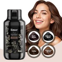 Limer Multicolor 6 in 1 Instant Hair Dye Shampoo, Hair Color for Grey Coverage, Herbal Ingredients, Natural Tinte, Ammonia-Fr...