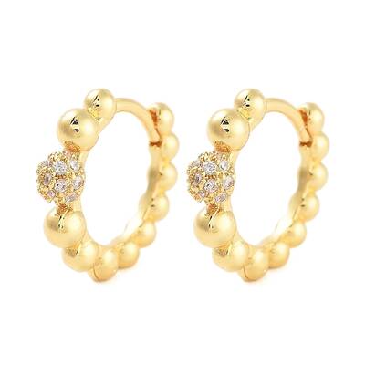 Rack Plating Round Brass Hoop Earrings