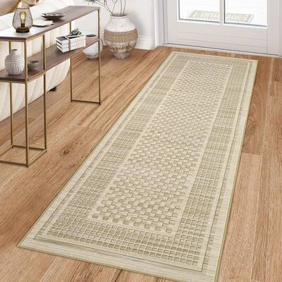 Garvee Modern 2x6 Runner Rug Washable Non-Slip Low-Pile Polyester Durable Edges Foldable for Entryway Bathroom Kitchen Living...